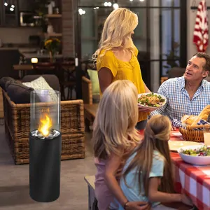 Přenosný bio krb Věž 4 černý 